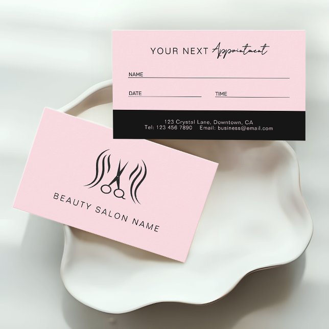 Carte De Rendez-vous Professional Modern Beauty Salon (Créateur téléchargé)