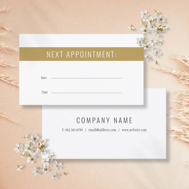 Carte de rendez-vous professionnelle moderne et ch (Chic Modern Professional Appointment Card)