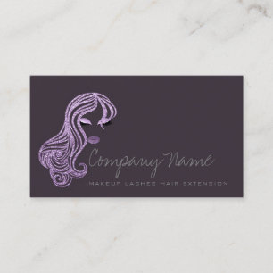 Carte De Rendez-vous Prolongation des cheveux Maquillage gris Artiste L