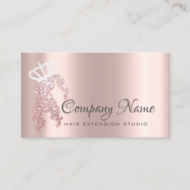 Carte De Rendez-vous Prolongation des cheveux Rose de cheveux Gold Crow (Devant)