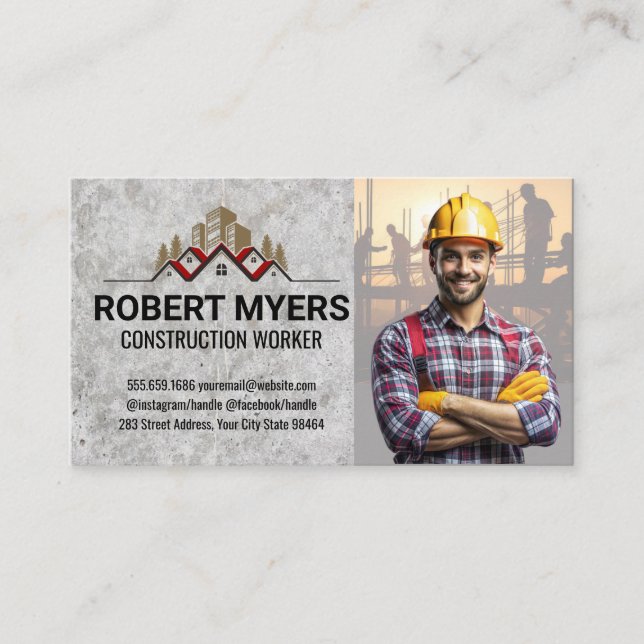Carte De Rendez-vous Promoteur | Constructeurs | Construction (Devant)