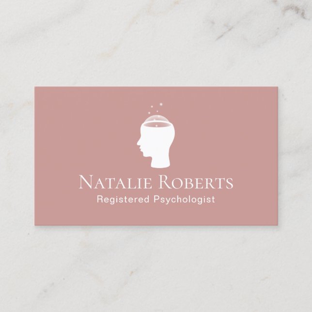 Carte De Rendez-vous Psychologue Conseiller Dusty Rose Gold Nomination (Devant)