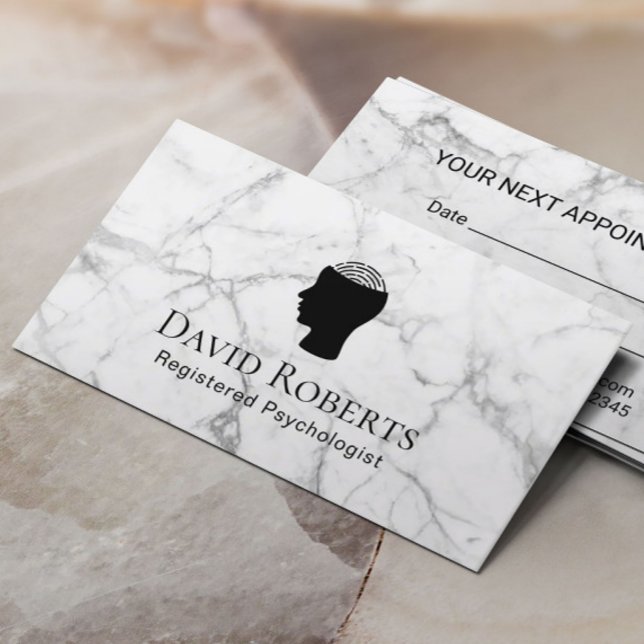 Carte De Rendez-vous Psychologue Conseiller Nomination de Marbre (Créateur téléchargé)