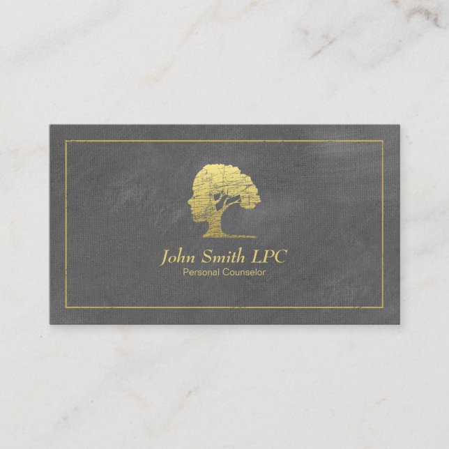 Carte De Rendez-vous Psychologue Grey Nomination d'un conseiller person (Devant)