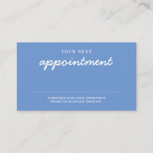 Carte De Rendez-vous Rappel bleu élégant écrit à la main moderne