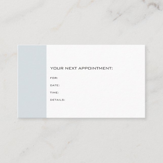 Carte De Rendez-vous Rappel de docteur Dentist Therapist Chic (Devant)