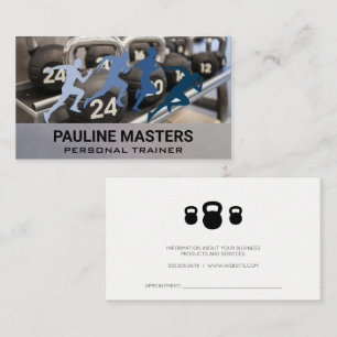 Carte De Rendez-vous Râtelier de Kettle Bell   Entraîneur Personnel   C