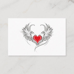 Carte De Rendez-vous Red Angel Coeur avec ailes