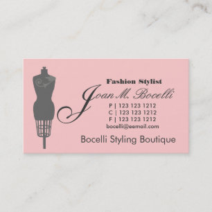 Carte De Rendez-vous Rétro styliste victorien de mode de mannequin sur