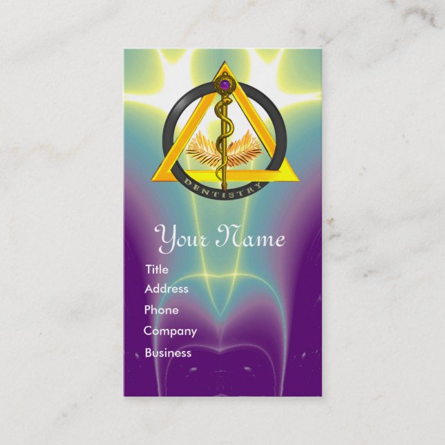 CARTE DE RENDEZ-VOUS RODE DE LA NOMINATION DENTISTE ASCLEPIUS DENTISTE (Devant)