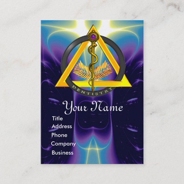 CARTE DE RENDEZ-VOUS RODE DE LA NOMINATION DENTISTE ASCLEPIUS DENTISTE (Devant)