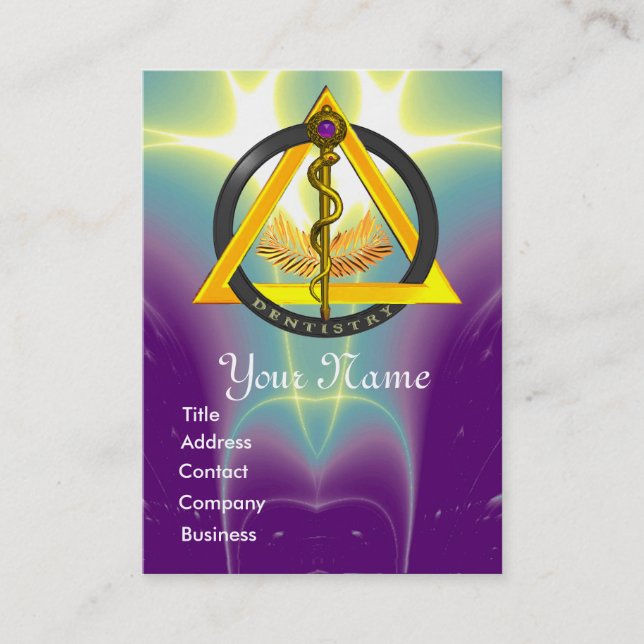 CARTE DE RENDEZ-VOUS RODE DE LA NOMINATION DENTISTE ASCLEPIUS DENTISTE (Devant)