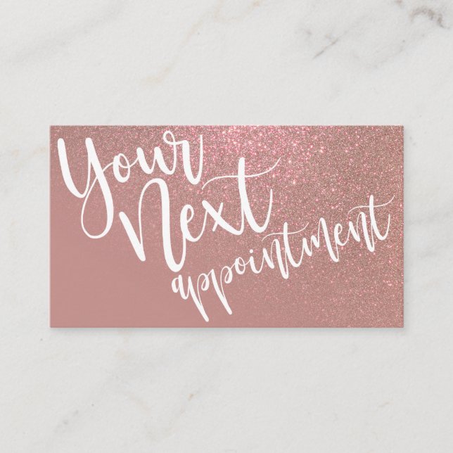Carte De Rendez-vous Rose Chic Parties scintillant rose or Type de dégr (Devant)