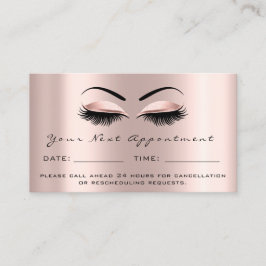 Carte de rendez-vous rose Gold Lashes