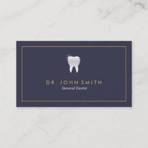 Carte De Rendez-vous Royal Blue Shiny Dental Dental Nomination