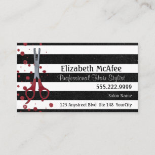 Carte De Rendez-vous Salon B&W Stripes, Points rouges