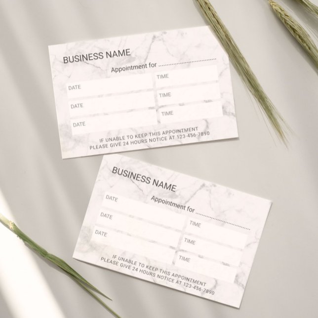Carte De Rendez-vous Salon de beauté Massage Thérapie Marbre Rendez-vou (Créateur téléchargé)