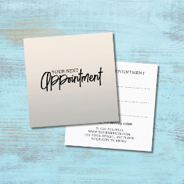 Carte De Rendez-vous Salon de beauté moderne et élégant Faux Silver