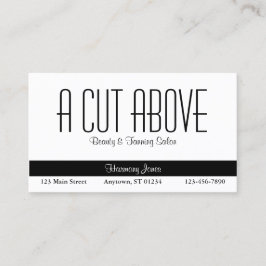 Carte De Rendez-vous Salon de beauté noir et blanc