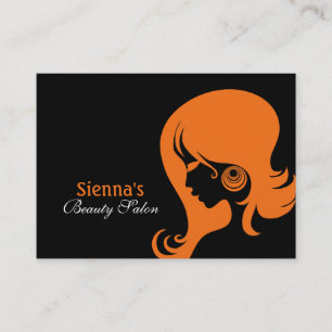 Carte de rendez-vous salon de beauté (Orange)