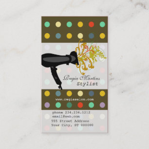 Carte De Rendez-vous Salon de motif de Rétro-Cru de coiffeur