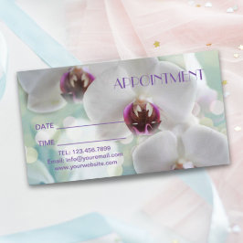 Carte De Rendez-vous Salon d'orchidée SPA massage Aromathérapie Rendez-
