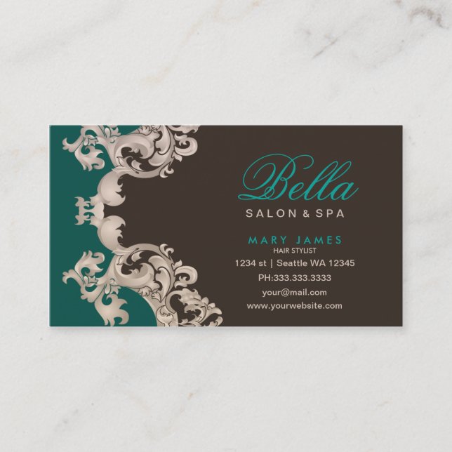 carte de rendez-vous salon et carte de visite spa (Devant)