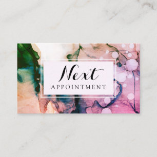 Carte De Rendez-vous *~* Salon et Spa Fuschia Chic Artiste Abstrait