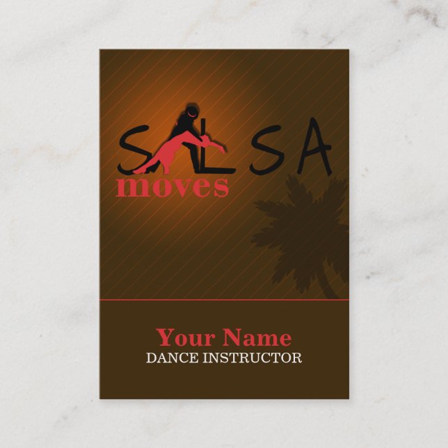 Carte De Rendez-vous Salsa Moves - Business-, Horaire Card (Devant)