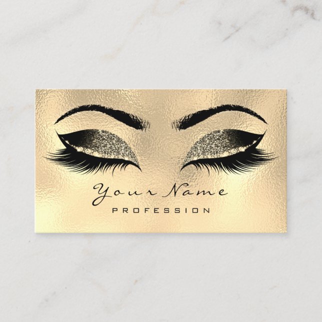 Carte de rendez-vous Sepia Gold de maquillage (Devant)