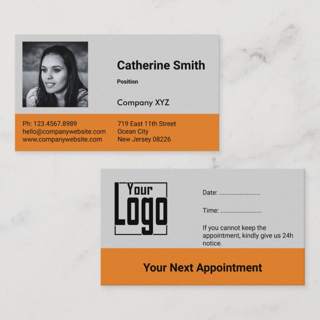Carte De Rendez-vous Service d'image personnalisé professionnel (Devant / Derrière)