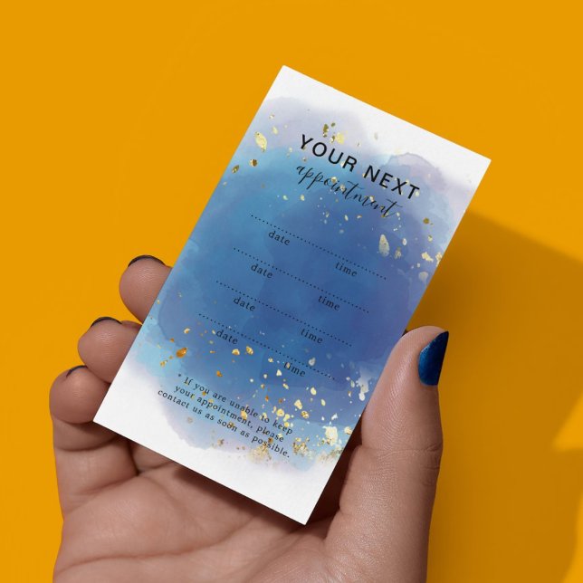 Carte De Rendez-vous Signature holographique Script moderne Parties sci (Holographic Signature Script Modern Glam Glitter Appointment 
)