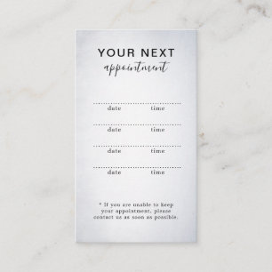Carte de Rendez-vous Simple Élégante Beauté Blanch