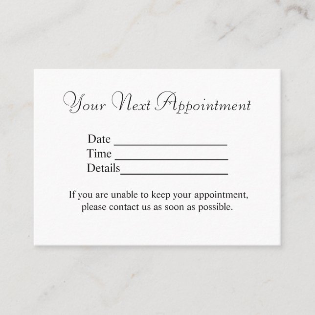 Carte De Rendez-vous simple minimum ajouter votre nom texte images nomm (Devant)