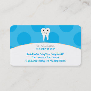 Carte De Rendez-vous Sky Blue Dentist pour enfants   Dentiste pédiatriq