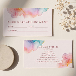 Carte De Rendez-vous Soft Blush Ink Modern Appointment Card
