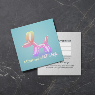 Carte De Rendez-vous Soins pour animaux de compagnie Gros assis Baignad