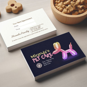 Carte De Rendez-vous Soins pour animaux de compagnie Gros assis Baignad