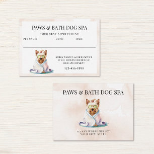 Carte De Rendez-vous SPA aquarelle pour chien adorable