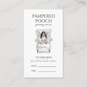 Carte De Rendez-vous Spa de chien de poche choyé Grosse