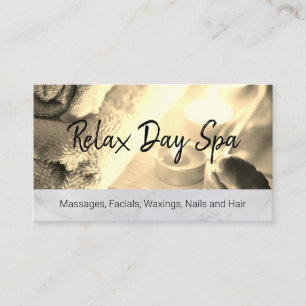 Carte de Rendez-vous Spa de Jour avec Garniture en