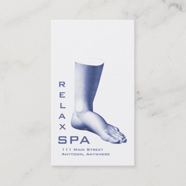 Carte De Rendez-vous SPA élégant de main et de pied, manucure, (Devant)