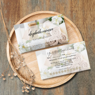 Carte De Rendez-vous Spa manuscrit Script Calligraphie Loyauté