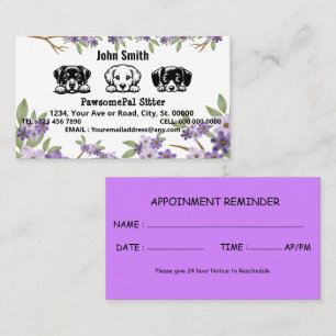 Carte De Rendez-vous Spécialiste de l'harmonie pour animaux de compagni