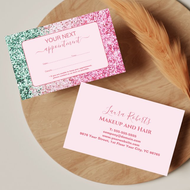 Carte De Rendez-vous Style Professionnel Rose Clair (Créateur téléchargé)