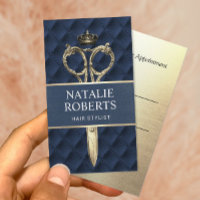 Styliste de cheveux Royal Gold Ciseau Marine Blue