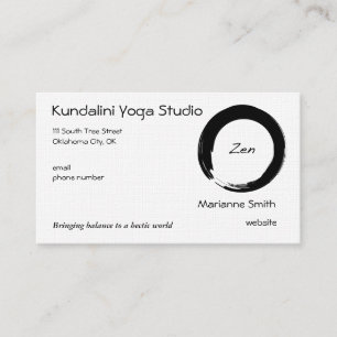 Carte De Rendez-vous Symbole d'Enso avec le symbole de zen
