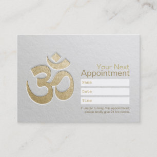 Carte De Rendez-vous Symbole OM incorporé YOGA - Nomination d'instructe