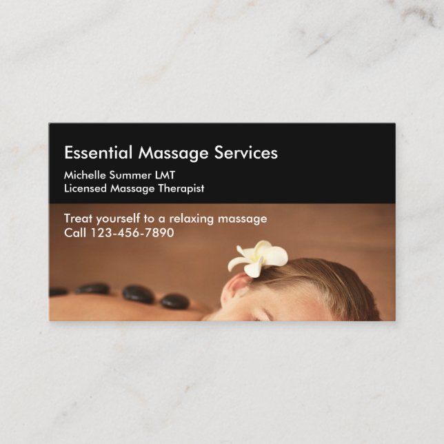 Carte De Rendez-vous Thérapeute de massage (Devant)