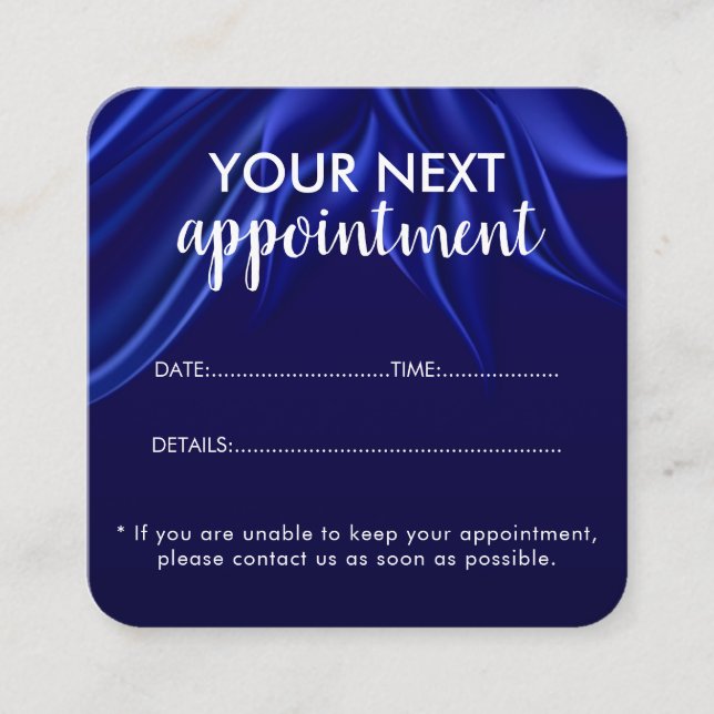 Carte De Rendez-vous Trendy Modern Salon Appointment Reminder Card (Devant)